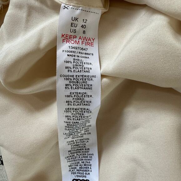 NWT ASOS Edition Cream Textured Bandeau Drape Maxi Dress Size 8 Formal Gown - Picture 11 of 11